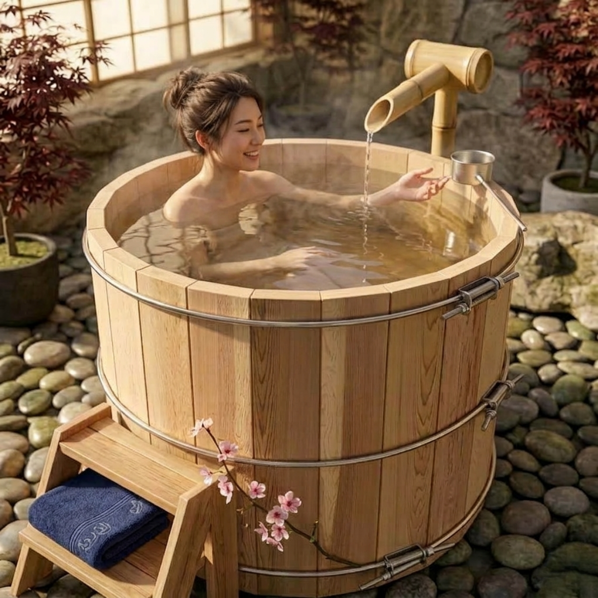 อ่างไม้เรดซีดาร์ SWISS THAI WATER SOLUTION รุ่น OFURO ขนาด 100 ซม.สำหรับ 1 คน_5